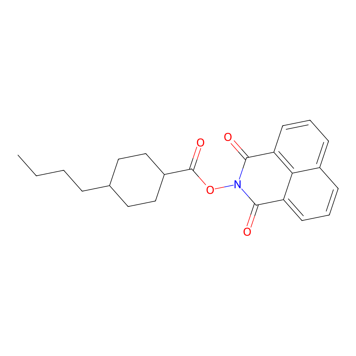 1,3-dioxo-1H-benzo[de]isoquinolin-2(3H)-yl 4-butylcyclohexanecarboxylate molecular structure, CAS 441291-94-7