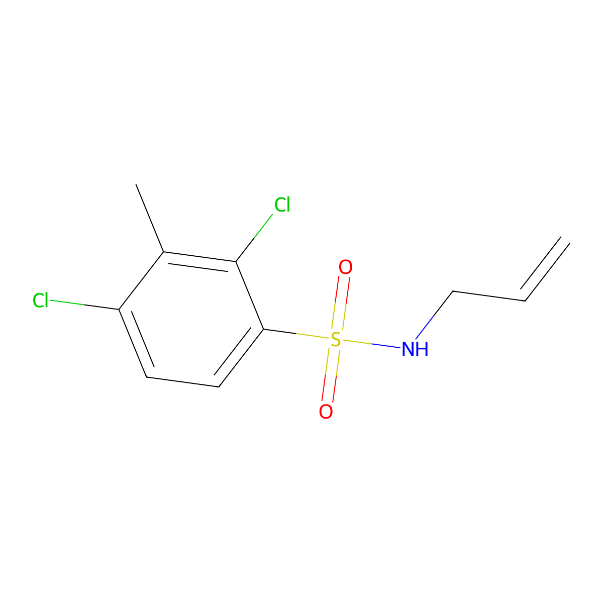 [(2,4-Dichloro-3-methylphenyl)sulfonyl]prop-2-enylamine molecular structure, CAS 441296-12-4