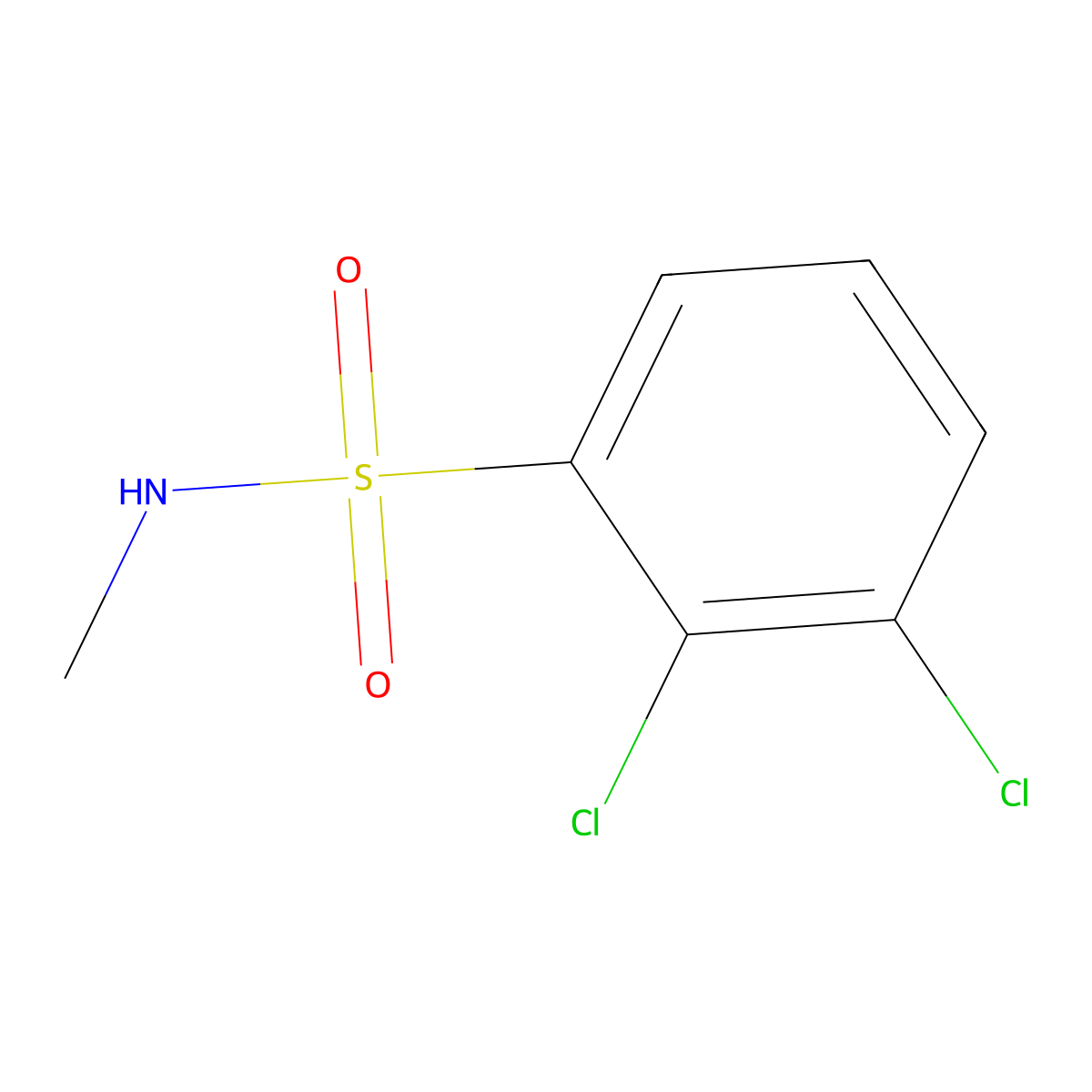 2,3-dichloro-N-methylbenzene-1-sulfonamide molecular structure, CAS 441296-33-9