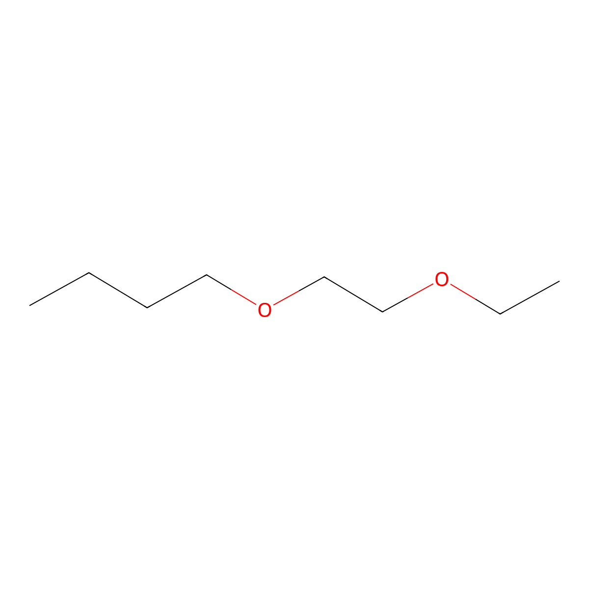 1-Butoxy-2-ethoxyethane molecular structure, CAS 4413-13-2