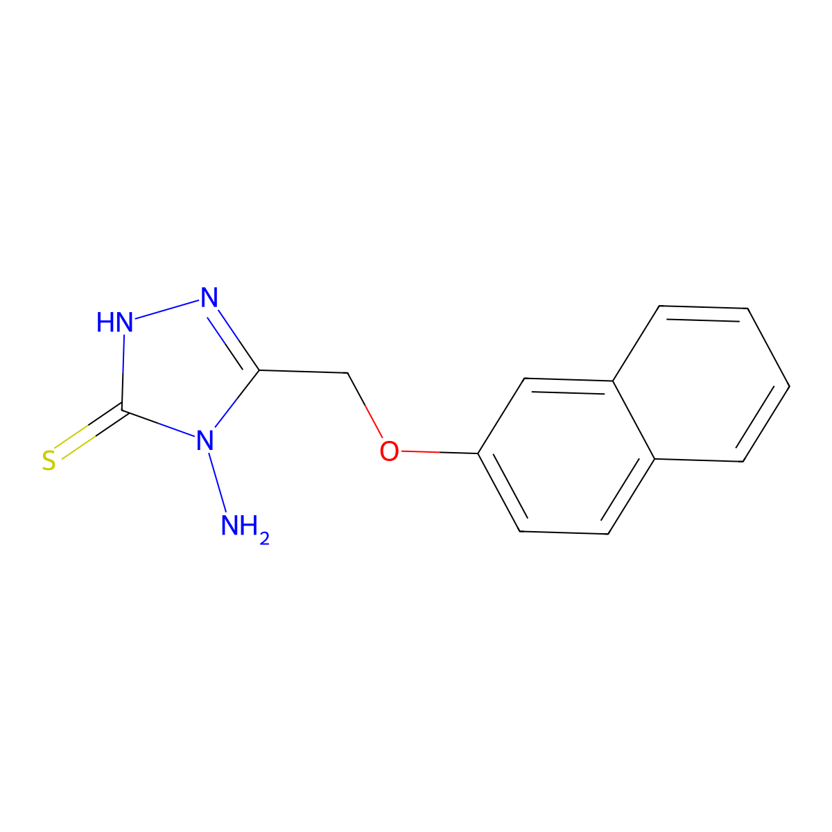 4-Amino-5-[(2-naphthyloxy)methyl]-4H-1,2,4-triazole-3-thiol molecular structure, CAS 4413-45-0