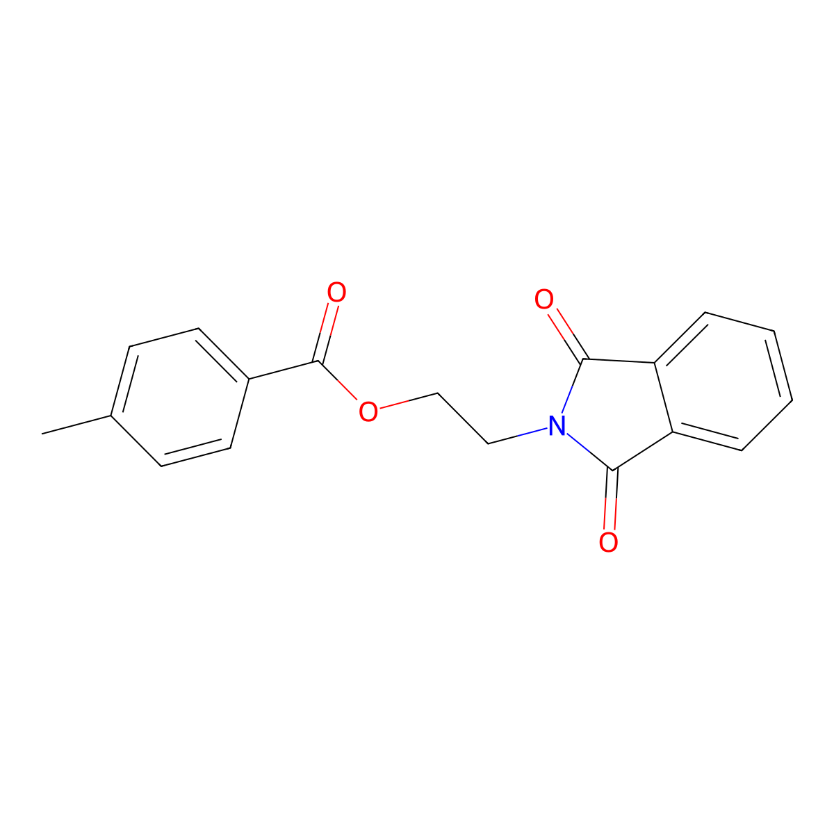 2-(1,3-Dioxoisoindolin-2-yl)ethyl 4-methylbenzoate molecular structure, CAS 441313-63-9