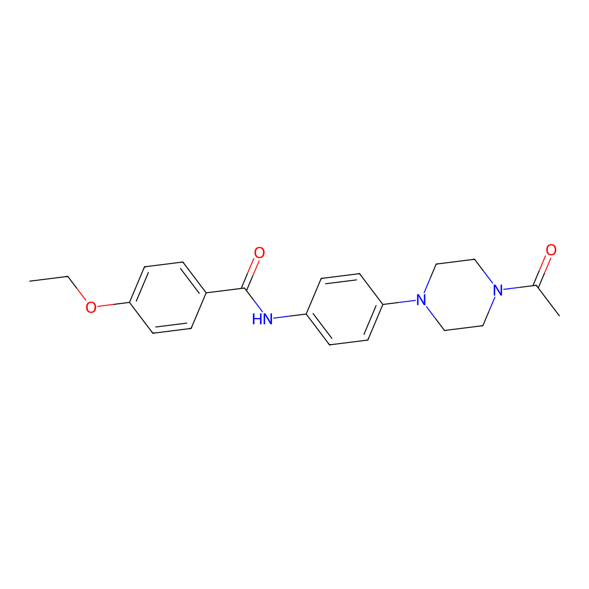 N-[4-(4-acetylpiperazin-1-yl)phenyl]-4-ethoxybenzamide molecular structure, CAS 441314-12-1