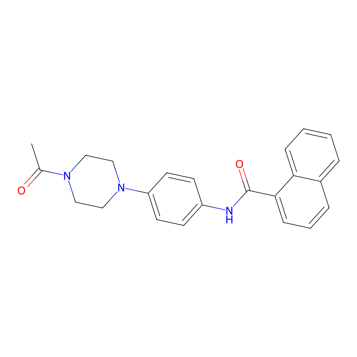 N-[4-(4-acetylpiperazin-1-yl)phenyl]naphthalene-1-carboxamide molecular structure, CAS 441314-13-2