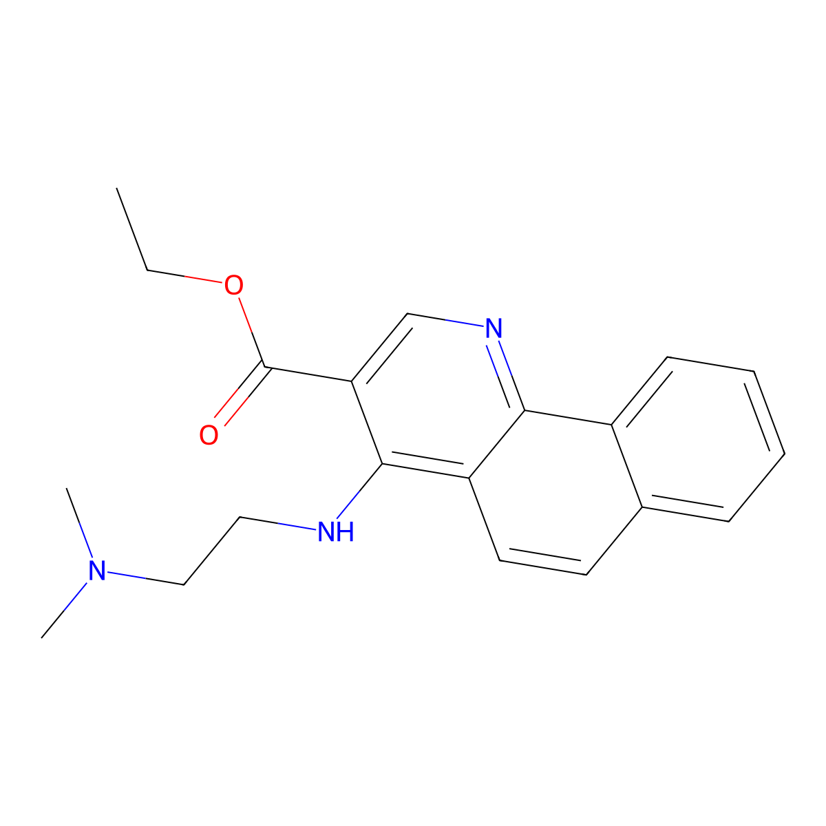 4-[2-(Dimethylamino)ethylamino]-3-benzo[h]quinolinecarboxylic acid ethyl ester molecular structure, CAS 441314-30-3