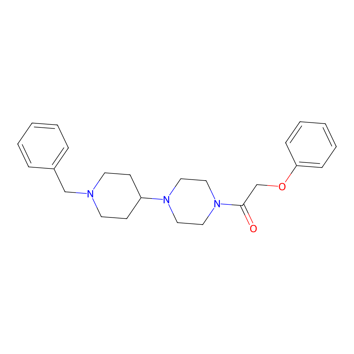 1-(1-Benzyl-4-piperidinyl)-4-(phenoxyacetyl)piperazine molecular structure, CAS 441314-54-1