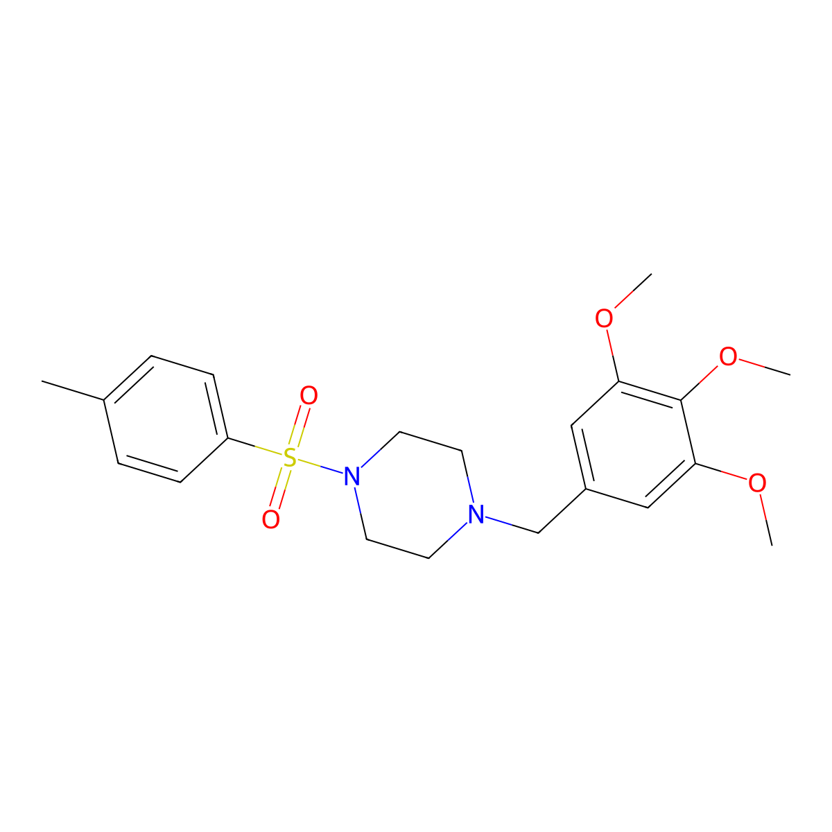 1-[(4-Methylphenyl)sulfonyl]-4-(3,4,5-trimethoxybenzyl)piperazine molecular structure, CAS 441314-73-4