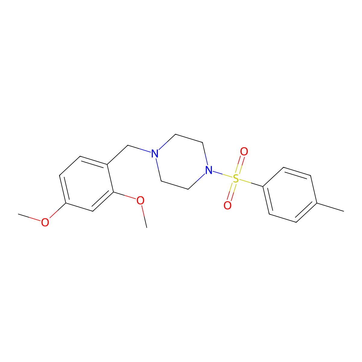 1-(2,4-Dimethoxybenzyl)-4-[(4-methylphenyl)sulfonyl]piperazine molecular structure, CAS 441314-74-5