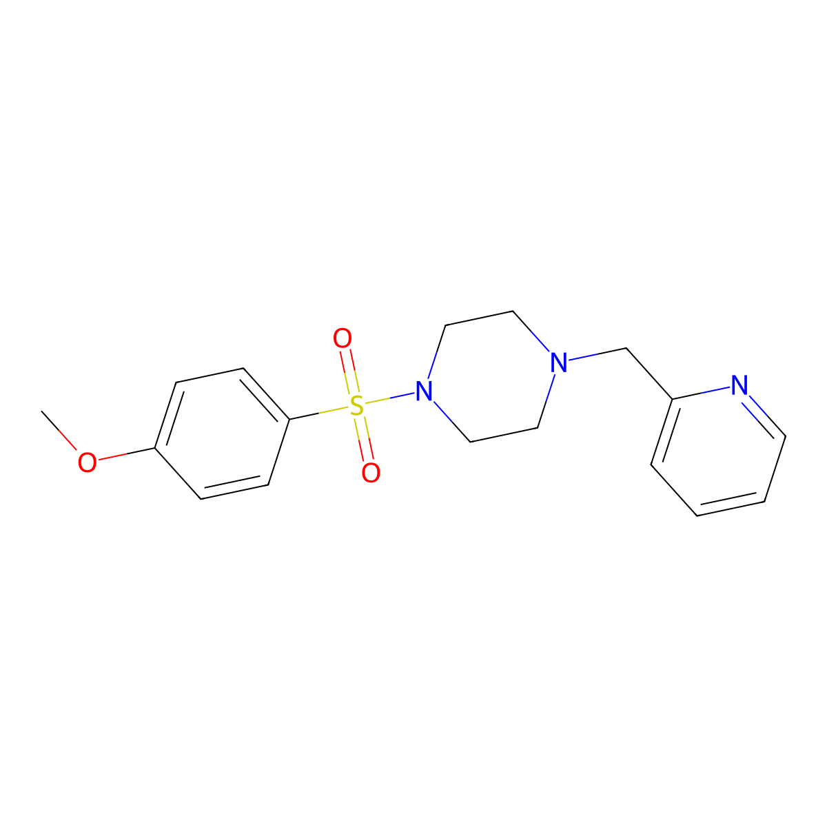 1-(4-Methoxyphenyl)sulfonyl-4-(pyridin-2-ylmethyl)piperazine molecular structure, CAS 441314-80-3