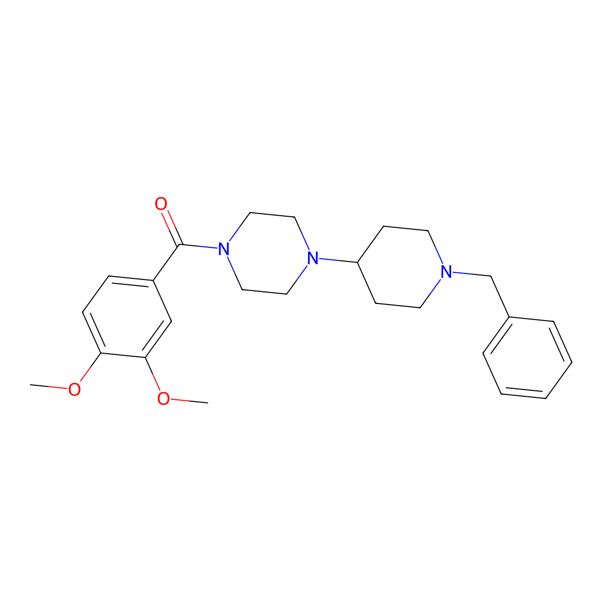 1-(1-Benzyl-4-piperidinyl)-4-(3,4-dimethoxybenzoyl)piperazine molecular structure, CAS 441314-84-7