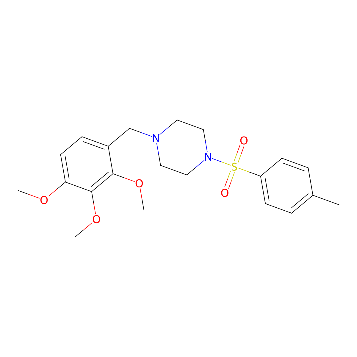 1-[(4-Methylphenyl)sulfonyl]-4-(2,3,4-trimethoxybenzyl)piperazine molecular structure, CAS 441314-85-8