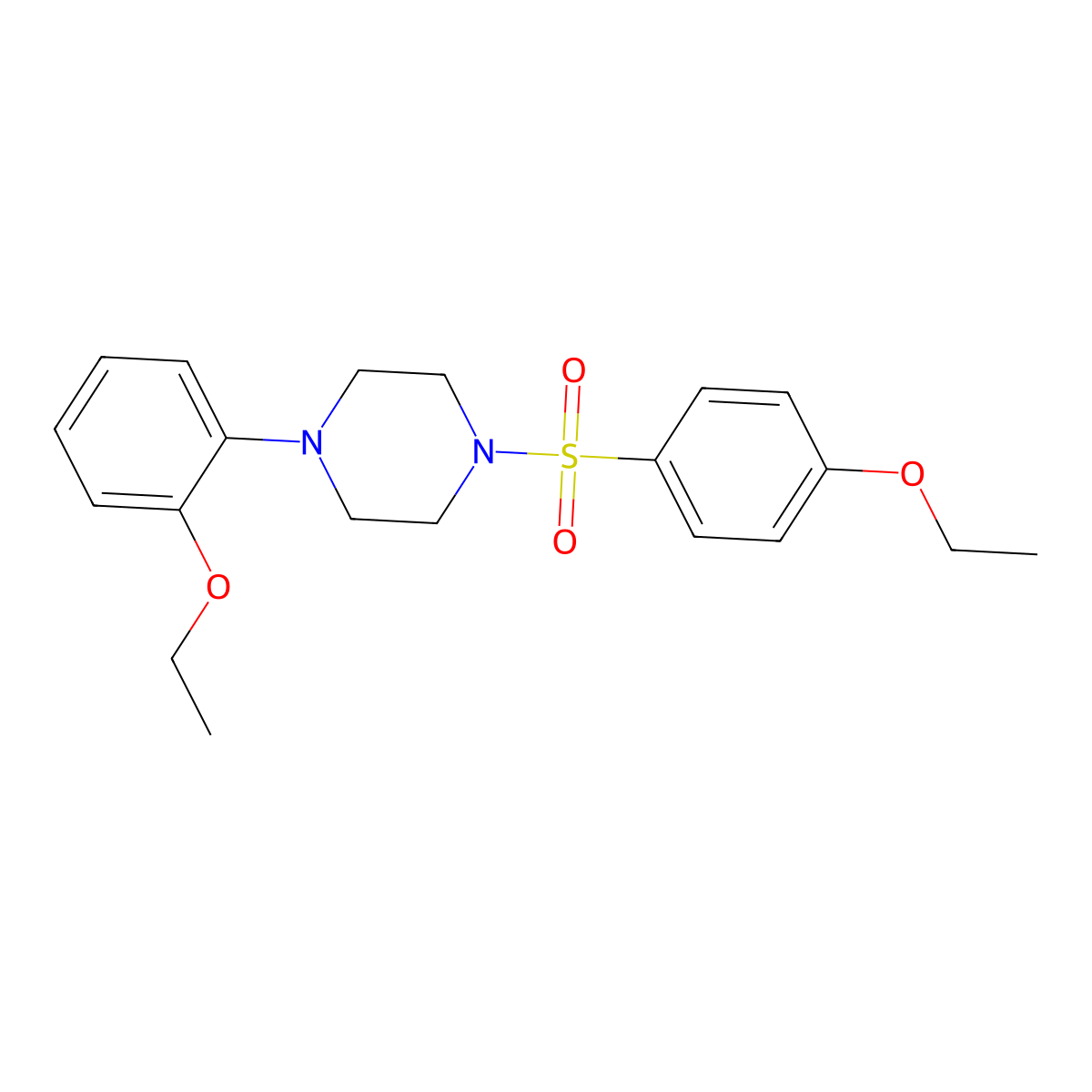 1-(2-Ethoxyphenyl)-4-(4-ethoxyphenyl)sulfonylpiperazine molecular structure, CAS 441315-22-6