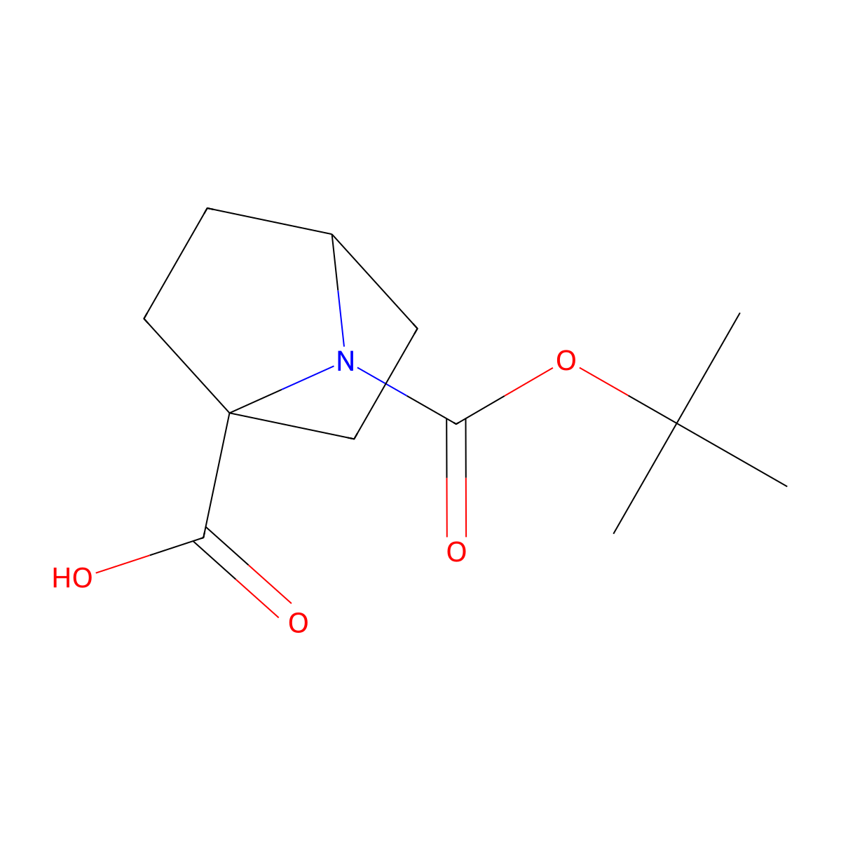 7-((Tert-butoxy)carbonyl)-7-azabicyclo(2.2.1)heptane-1-carboxylic acid molecular structure, CAS 441353-52-2