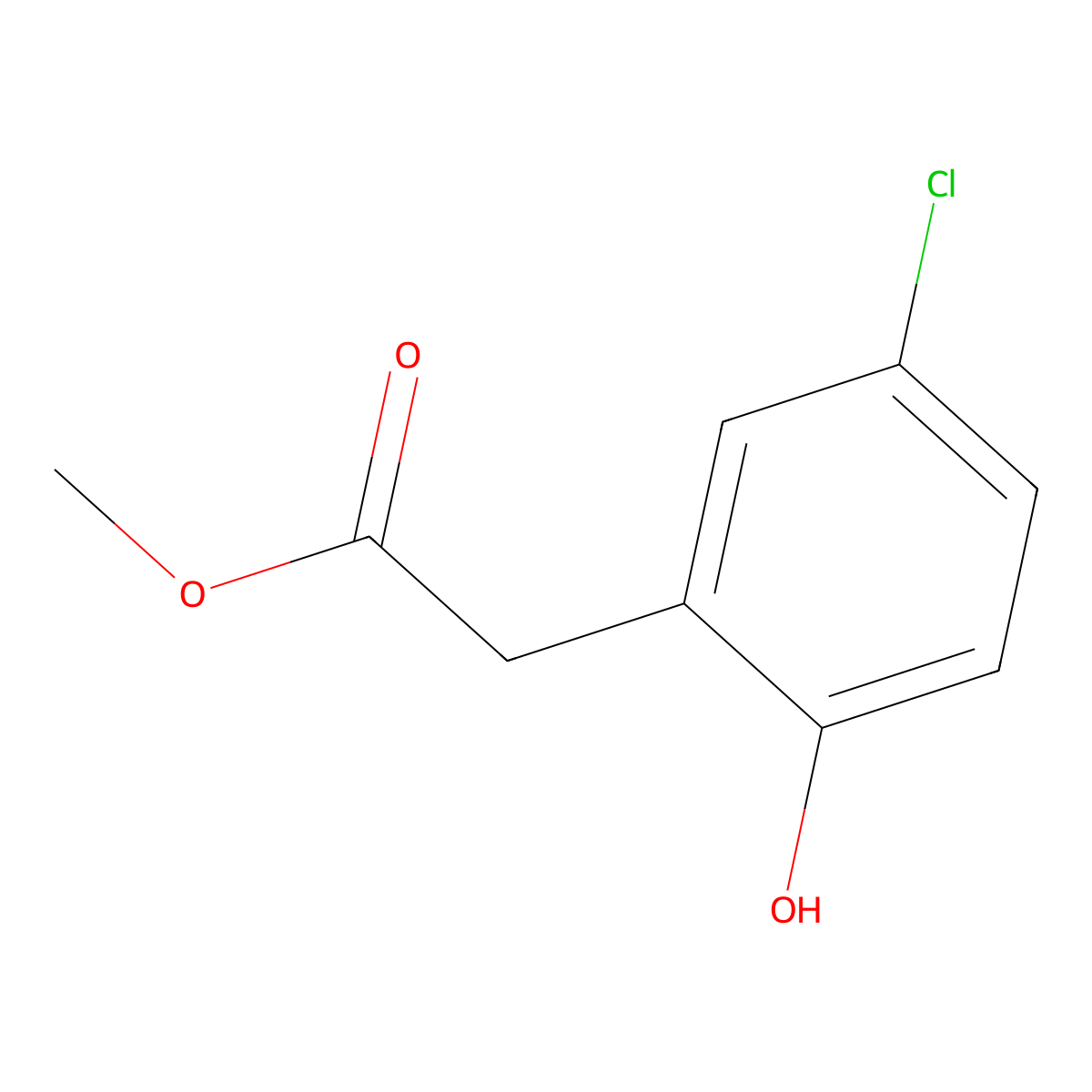 Methyl 2-(5-chloro-2-hydroxyphenyl)acetate molecular structure, CAS 441356-47-4
