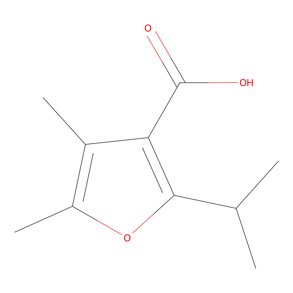 4,5-Dimethyl-2-(propan-2-YL)furan-3-carboxylic acid molecular structure, CAS 4414-37-3