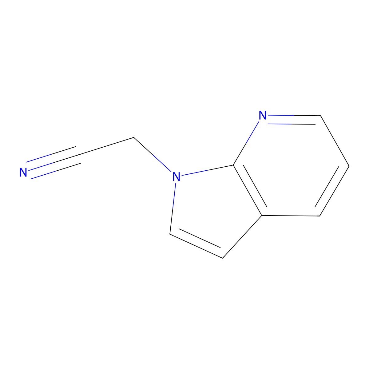 2-{1H-pyrrolo[2,3-b]pyridin-1-yl}acetonitrile molecular structure, CAS 4414-72-6