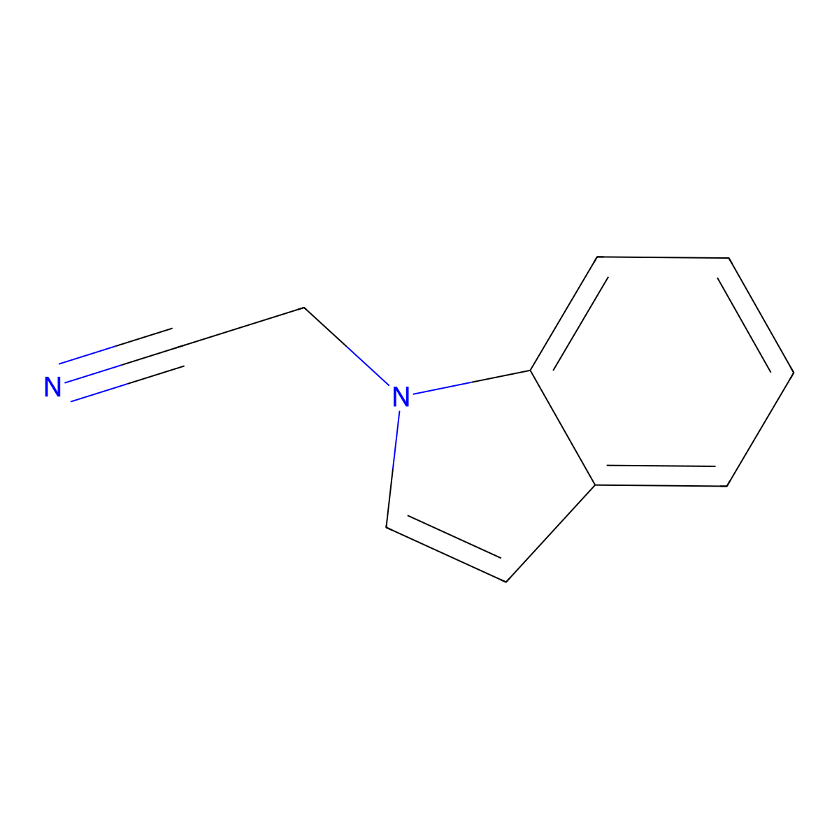 1H-Indole-1-acetonitrile molecular structure, CAS 4414-73-7