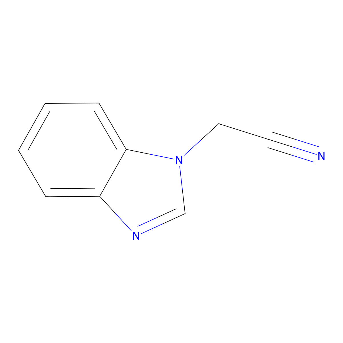 1H-benzimidazol-1-ylacetonitrile molecular structure, CAS 4414-74-8