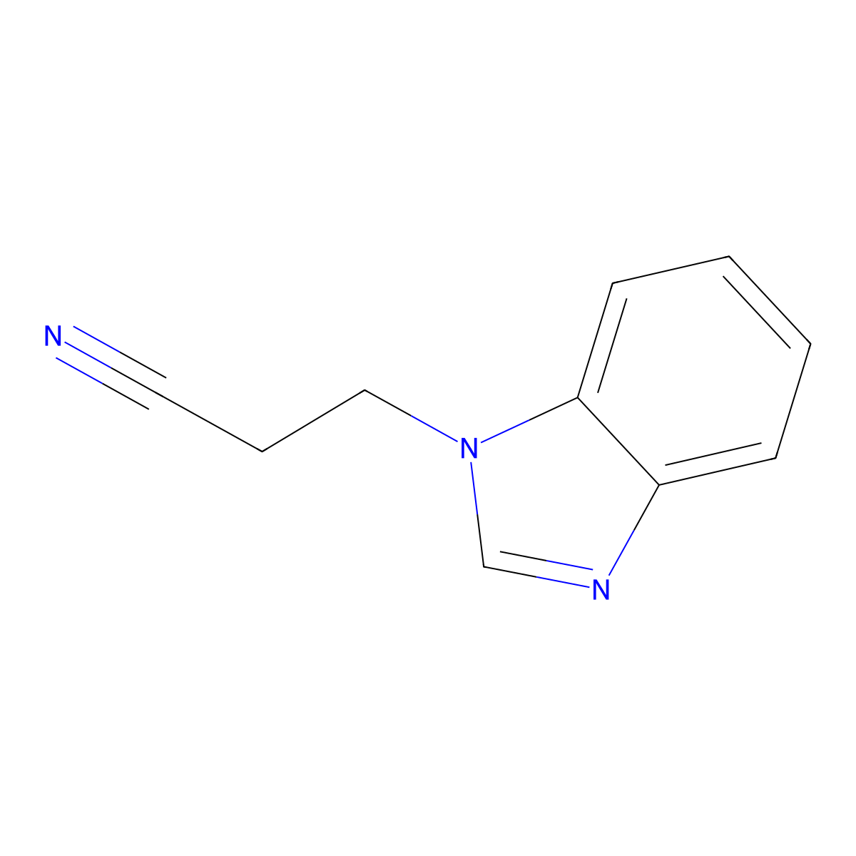 3-(1H-benzimidazol-1-yl)propanenitrile molecular structure, CAS 4414-84-0