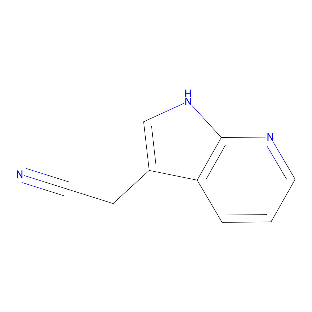 2-{1H-pyrrolo[2,3-b]pyridin-3-yl}acetonitrile molecular structure, CAS 4414-87-3