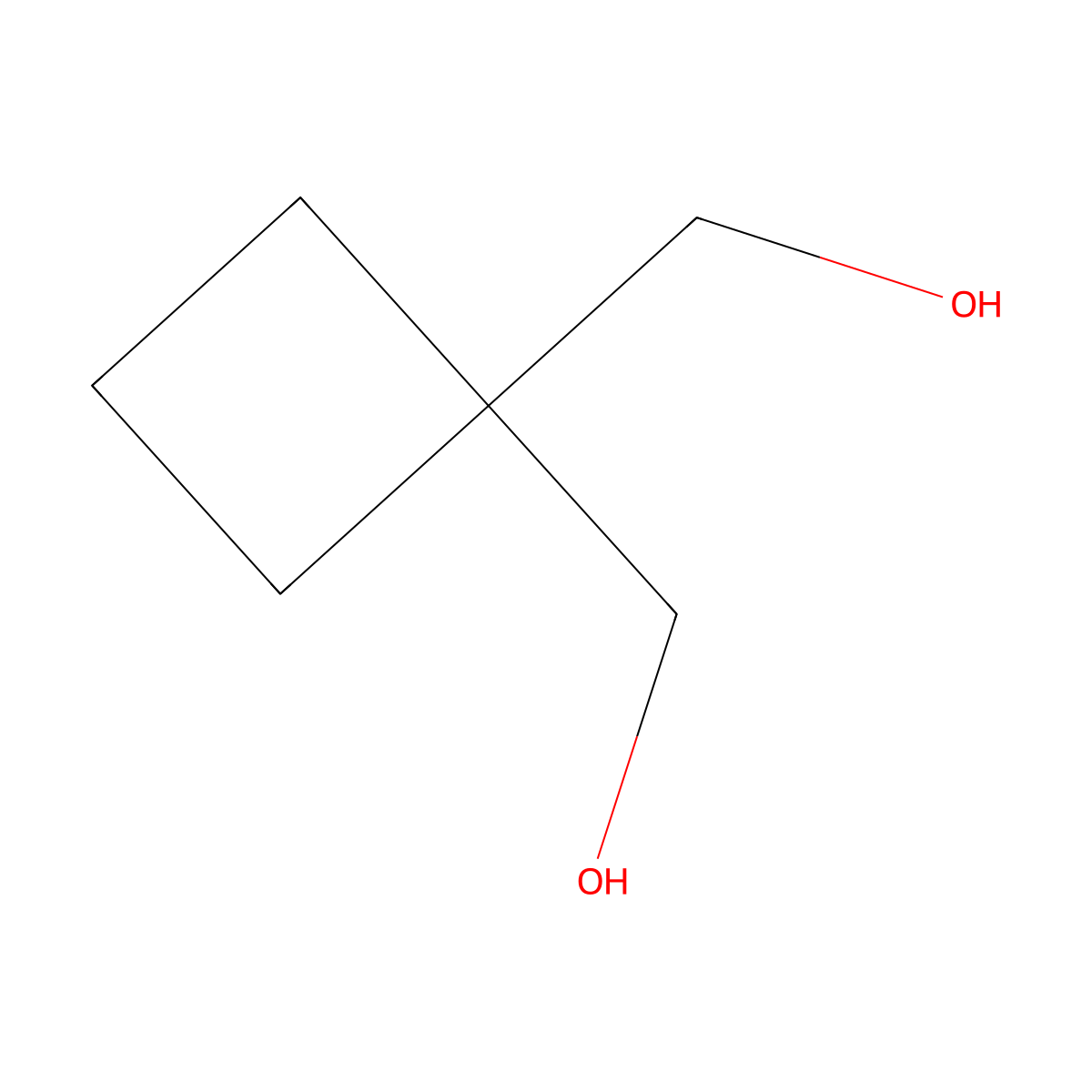 Cyclobutane-1,1-diyldimethanol molecular structure, CAS 4415-73-0