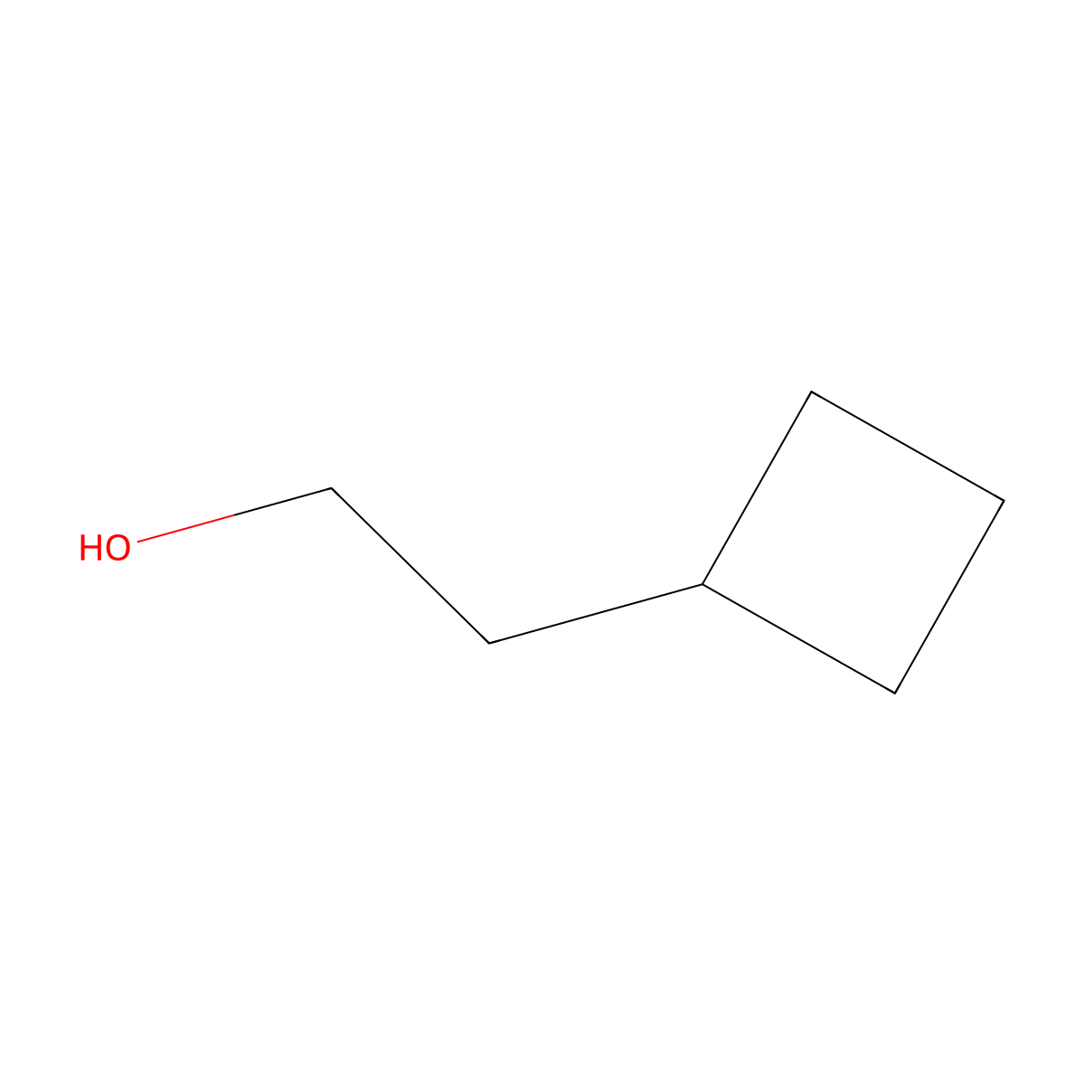 Cyclobutaneethanol molecular structure, CAS 4415-74-1