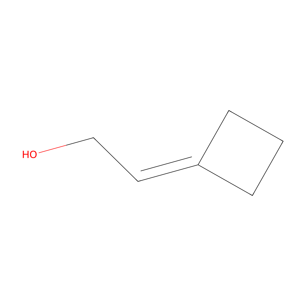 2-Cyclobutylideneethan-1-ol molecular structure, CAS 4415-76-3