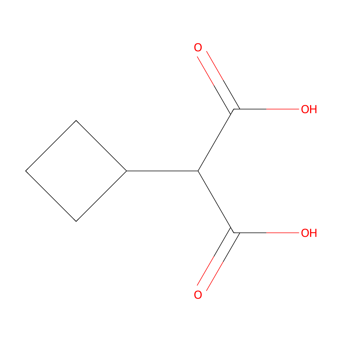 2-Cyclobutylpropanedioic acid molecular structure, CAS 4415-79-6