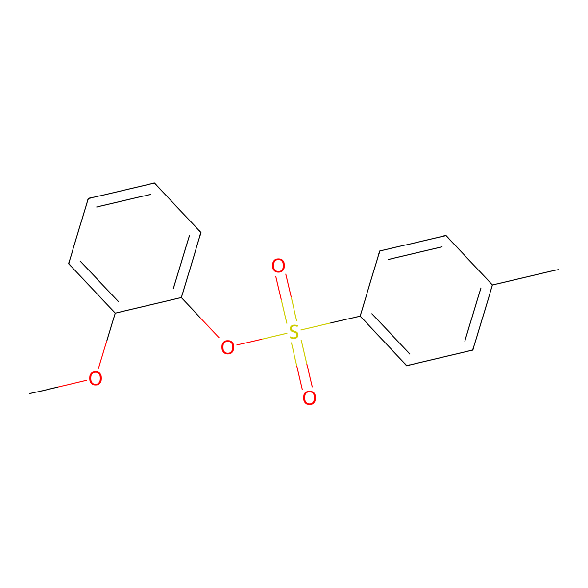 2-Methoxyphenyl 4-methylbenzenesulfonate molecular structure, CAS 4416-67-5