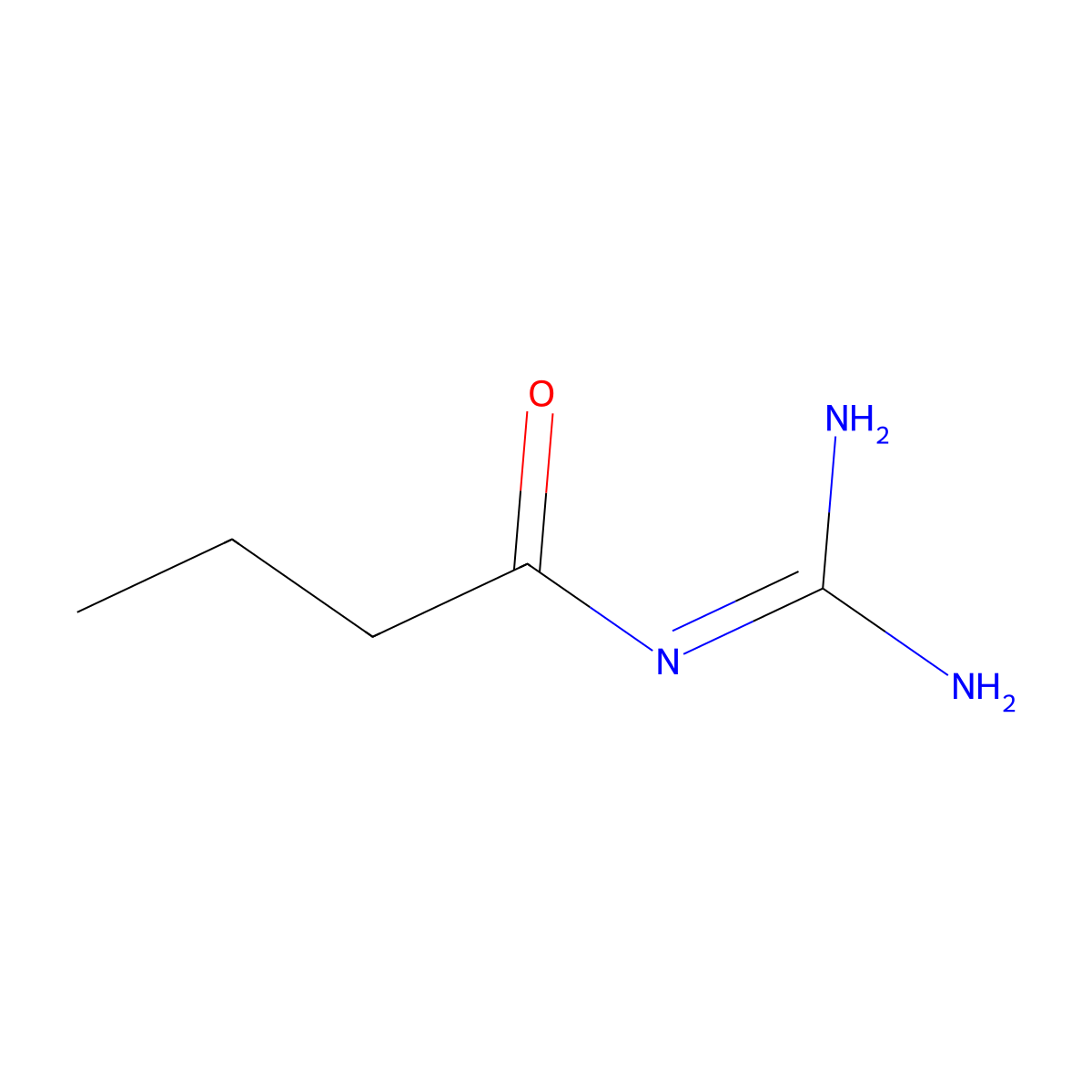 N-(Aminoiminomethyl)butyramide molecular structure, CAS 4417-83-8