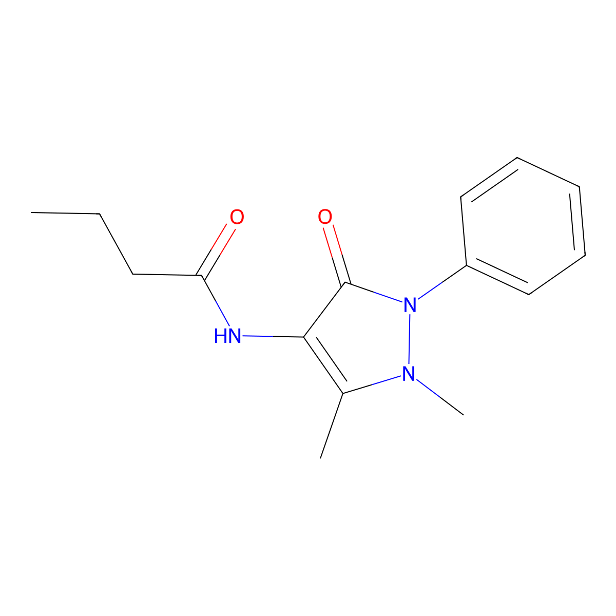Butyramide, N-antipyrinyl- molecular structure, CAS 4417-84-9