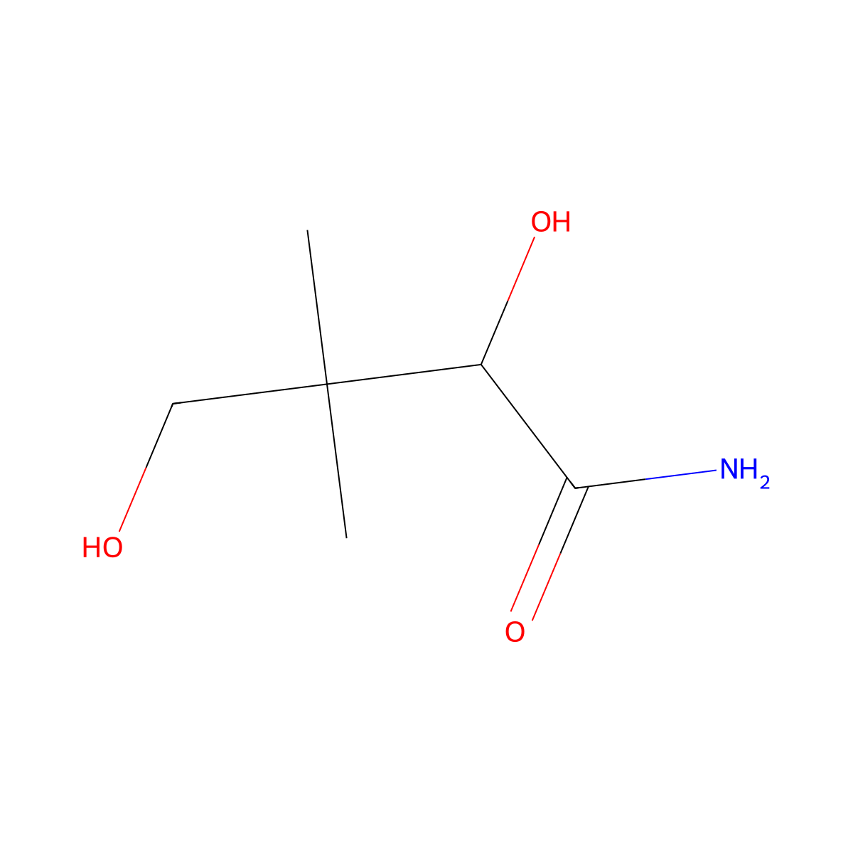 2,4-Dihydroxy-3,3-dimethylbutanamide molecular structure, CAS 4417-86-1