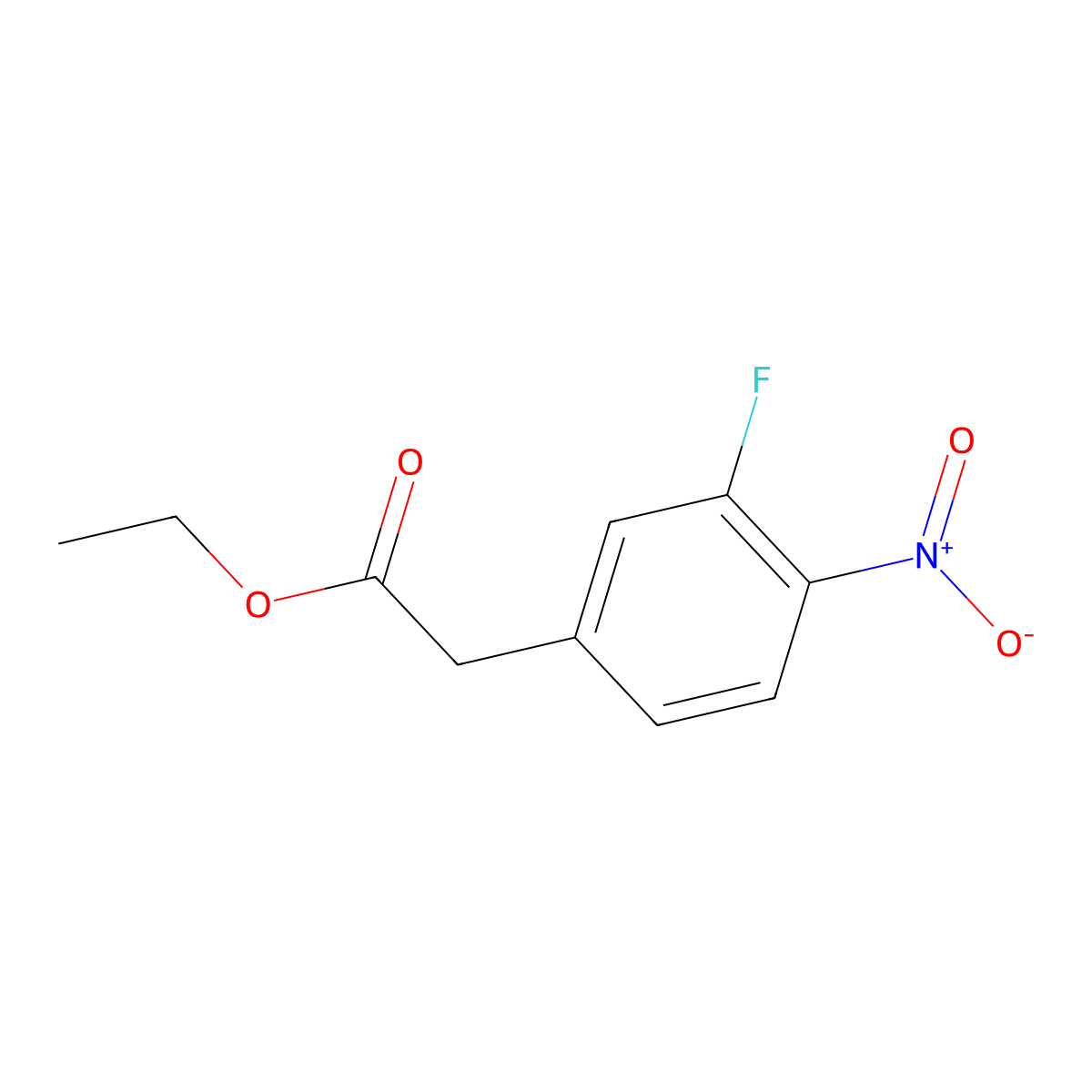 Ethyl 2-(3-fluoro-4-nitrophenyl)acetate molecular structure, CAS 441713-85-5