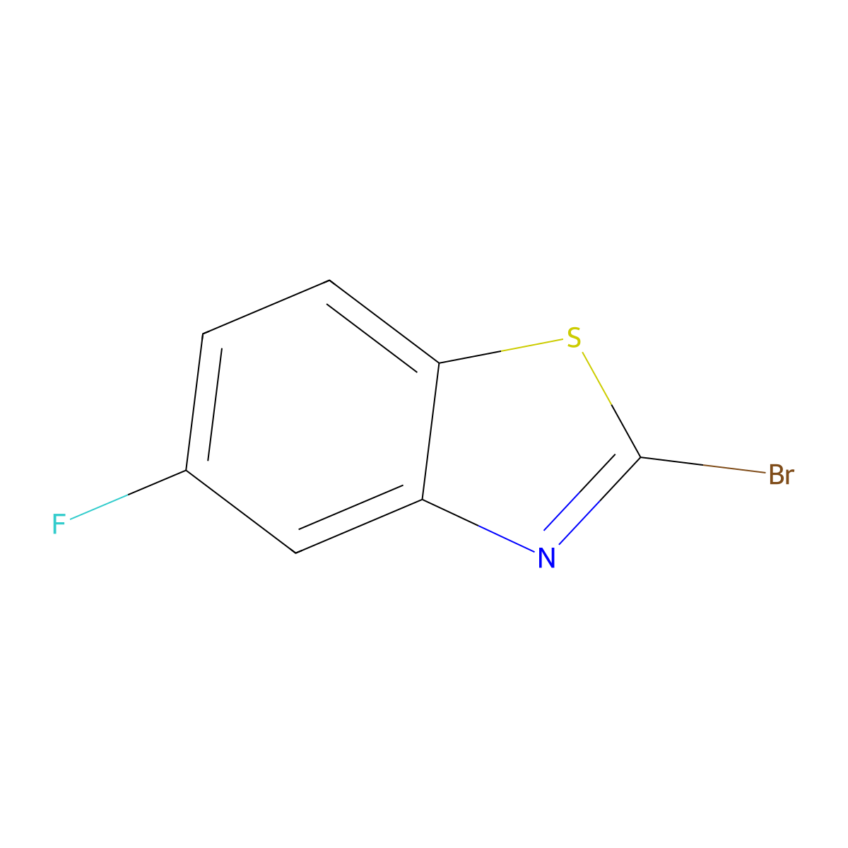 2-Bromo-5-fluorobenzo[d]thiazole molecular structure, CAS 441715-01-1