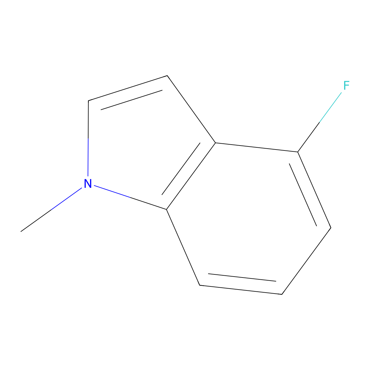 4-Fluoro-1-methyl-1H-indole molecular structure, CAS 441715-34-0