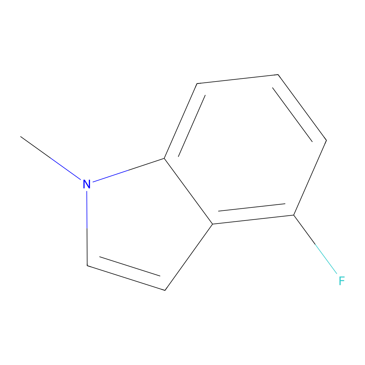 4-Fluoro-1-methyl-1H-indole molecular structure, CAS 441715-34-0