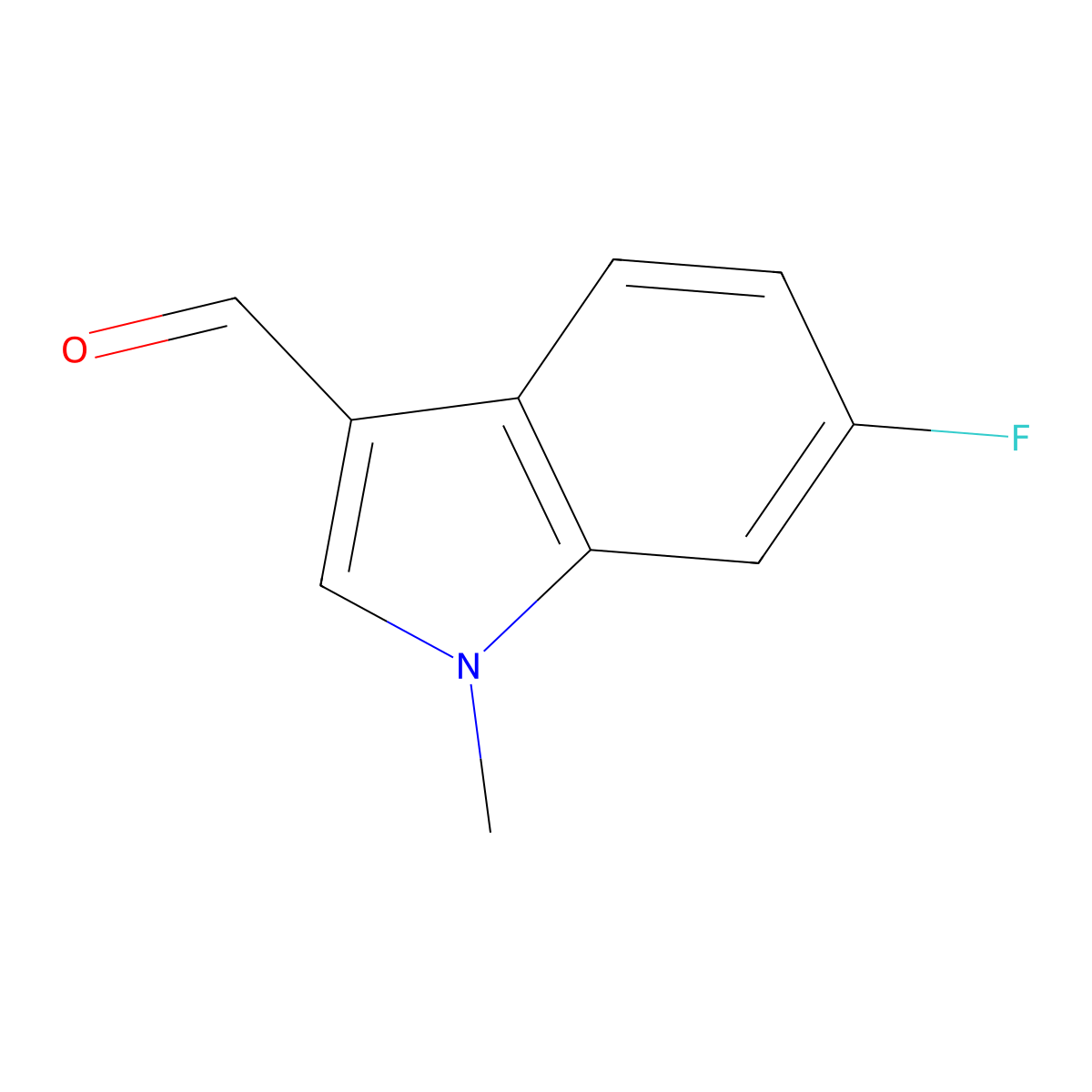 6-Fluoro-1-methyl-1H-indole-3-carbaldehyde molecular structure, CAS 441715-93-1
