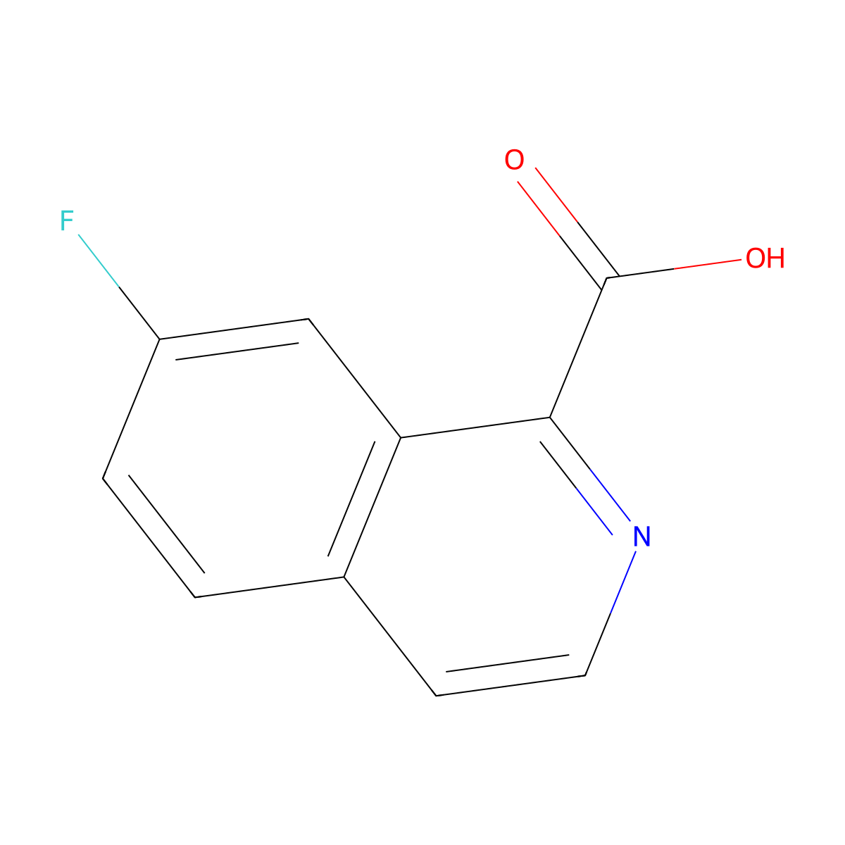 7-Fluoroisoquinoline-1-carboxylic acid molecular structure, CAS 441717-84-6