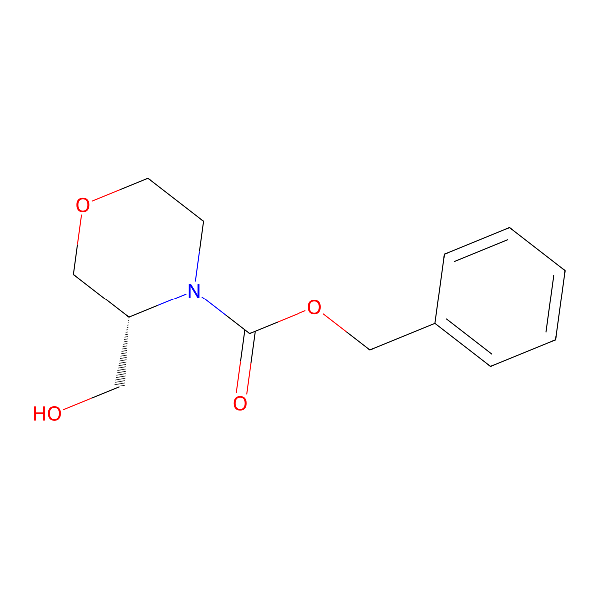 benzyl (3R)-3-(hydroxymethyl)morpholine-4-carboxylate molecular structure, CAS 441717-93-7