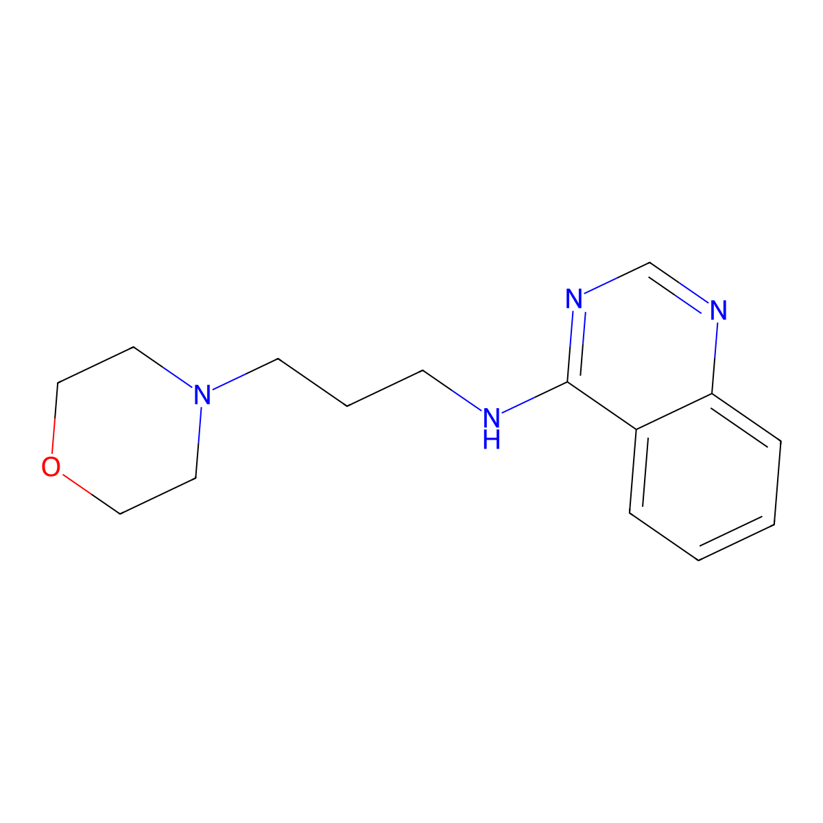 N-[3-(morpholin-4-yl)propyl]quinazolin-4-amine molecular structure, CAS 441719-16-0