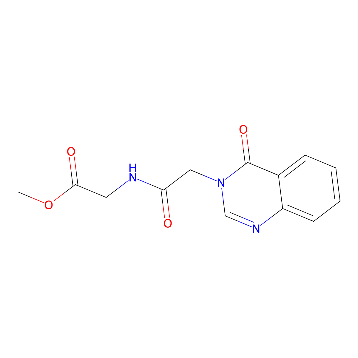 methyl N-[(4-oxoquinazolin-3(4H)-yl)acetyl]glycinate molecular structure, CAS 441727-65-7