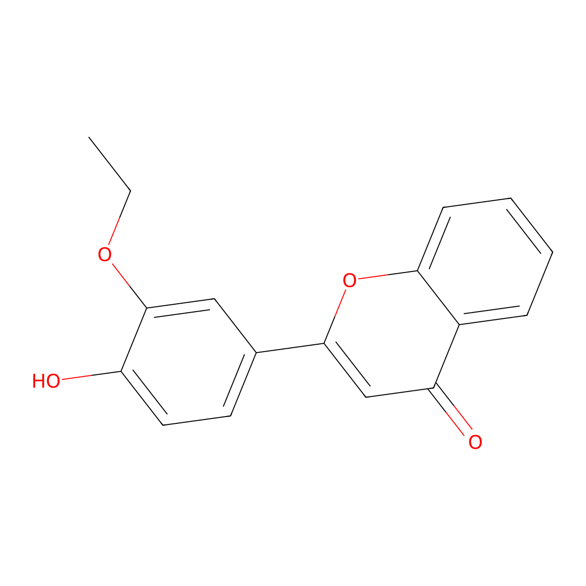2-(3-Ethoxy-4-hydroxyphenyl)chromen-4-one molecular structure, CAS 441738-60-9