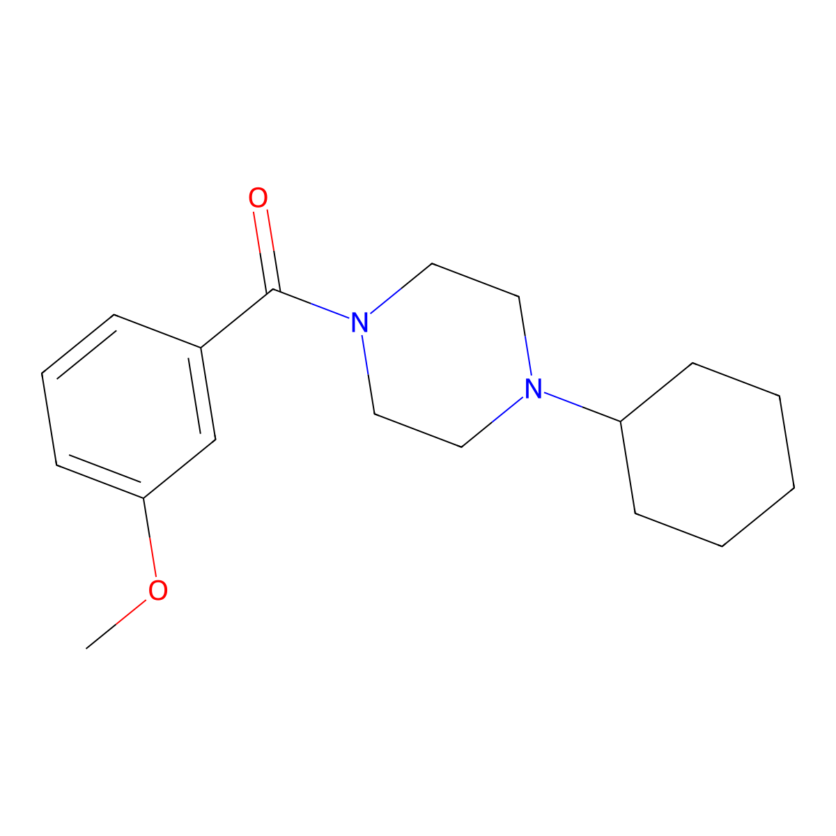 1-Cyclohexyl-4-(3-methoxybenzoyl)piperazine molecular structure, CAS 441743-54-0