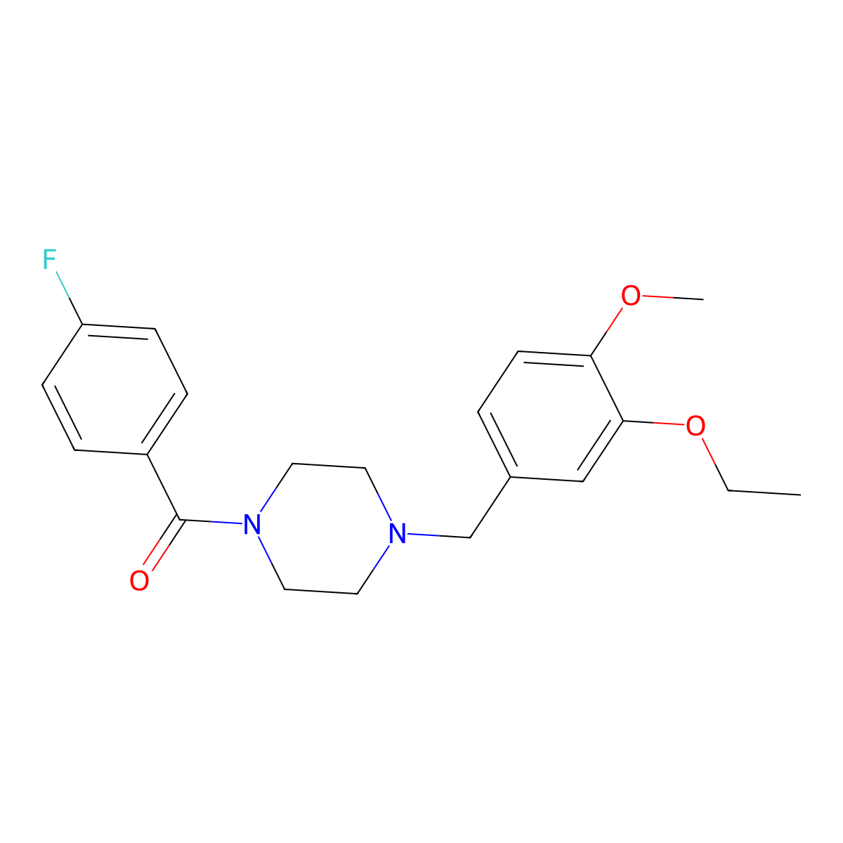 [4-(3-Ethoxy-4-methoxy-benzyl)-piperazin-1-yl]-(4-fluoro-phenyl)-methanone molecular structure, CAS 441743-57-3