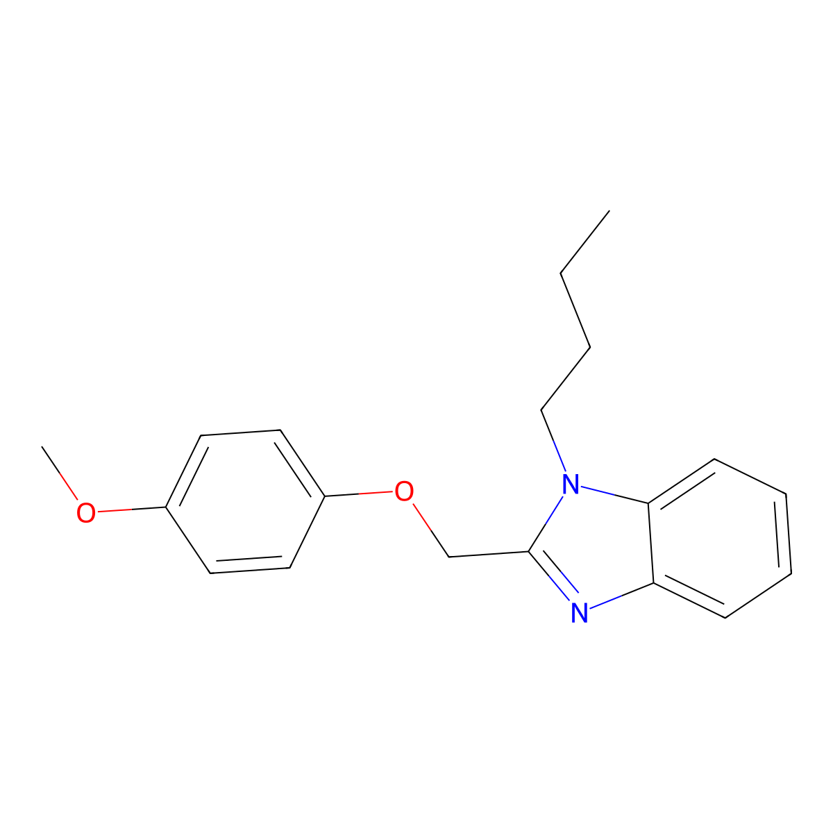 1-Butyl-2-[(4-methoxyphenoxy)methyl]benzimidazole molecular structure, CAS 441745-03-5