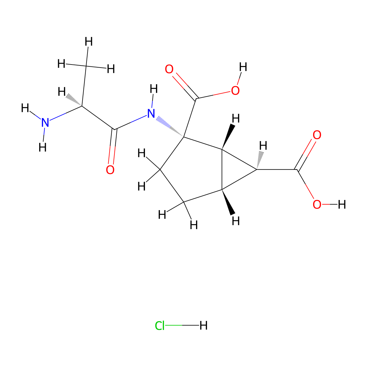 Talaglumetad Hydrochloride molecular structure, CAS 441765-97-5