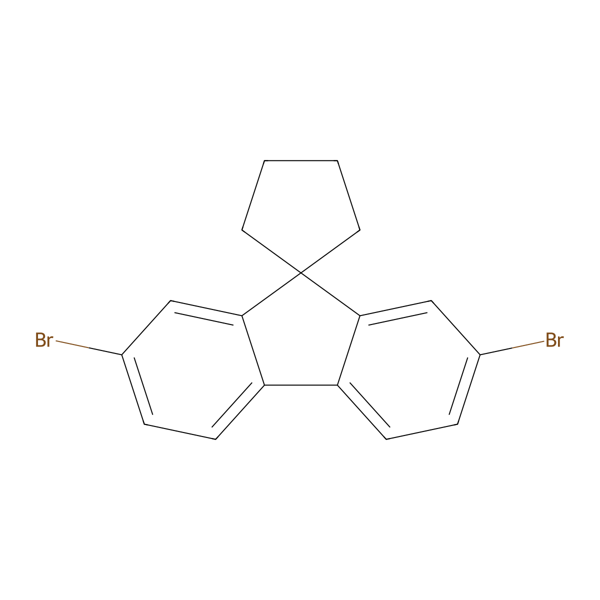2',7'-Dibromospiro[cyclopentane-1,9'-fluorene] molecular structure, CAS 441771-49-9