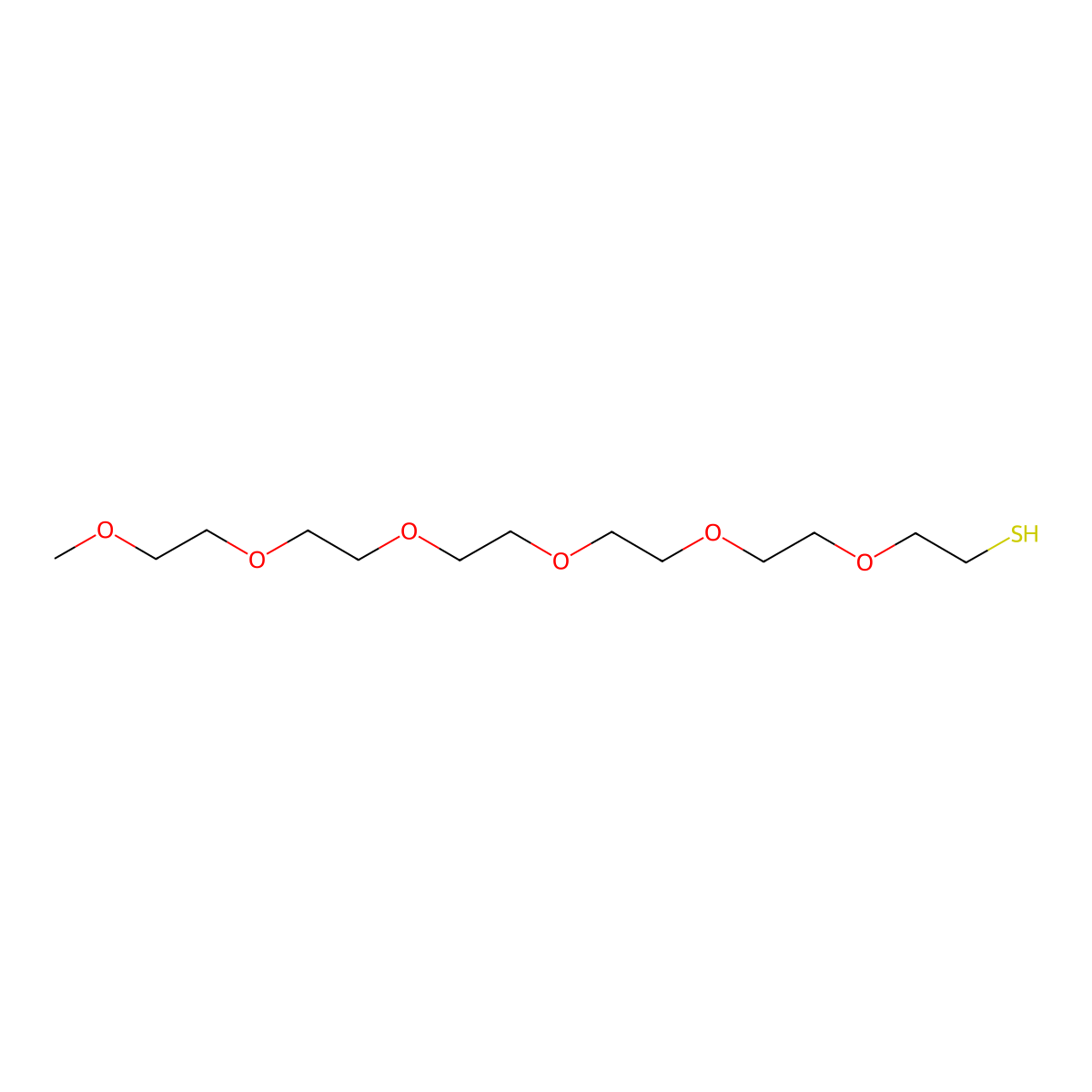 2,5,8,11,14,17-Hexaoxanonadecane-19-thiol molecular structure, CAS 441771-60-4