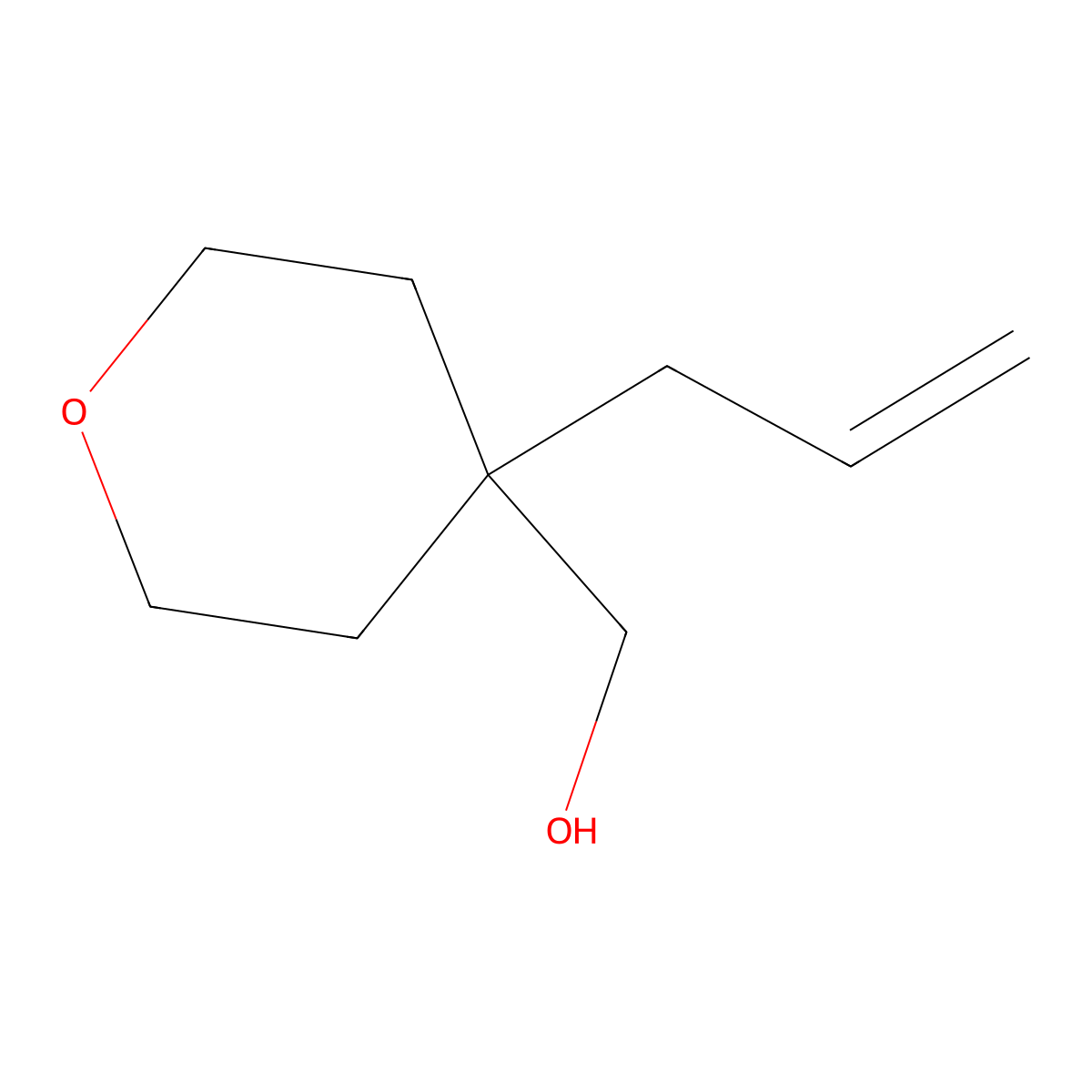 [4-(Prop-2-en-1-yl)oxan-4-yl]methanol molecular structure, CAS 441774-70-5