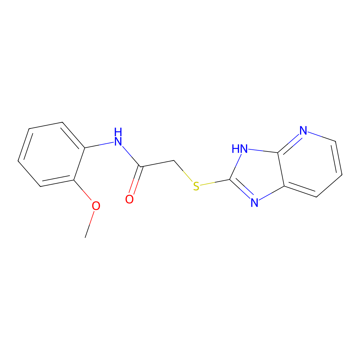 2-(1H-imidazo[4,5-b]pyridin-2-ylsulfanyl)-N-(2-methoxyphenyl)acetamide molecular structure, CAS 441782-61-2
